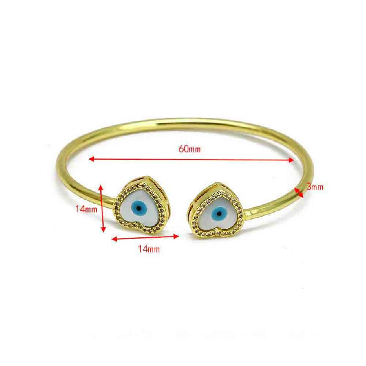 Beebeecraft 5Pcs/Box Evil Eye Charms 18K Gold Plated Brass Heart with  Turkish Eye Pendants with Colorful Cubic Zirconia and Jump Ring for DIY  Bracelet Necklace - Yahoo Shopping