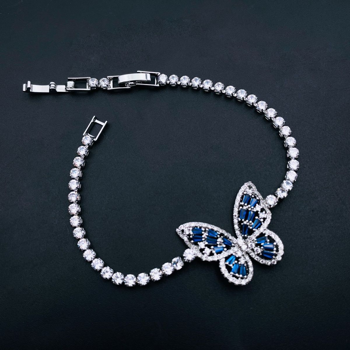 Butterfly Bracelet for Women Sterling Silver Blue Swarovski Element Crystal  Ginger Lyne Collection - Walmart.com