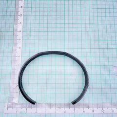 Flower Luxury 18K Gold Stainless Steel Black Silicon Cuff Kada Bracelet Unisex