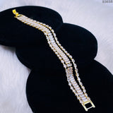 Baguette Marquise Cubic Zirconia 18K Gold Tennis Solitaire Bracelet for Women