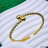 Glossy 18K Gold Ball Cuff Kada Bangle Bracelet for Women
