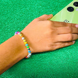 Fibo Beads 18K Gold Stretchable Elastic Bracelet for Women