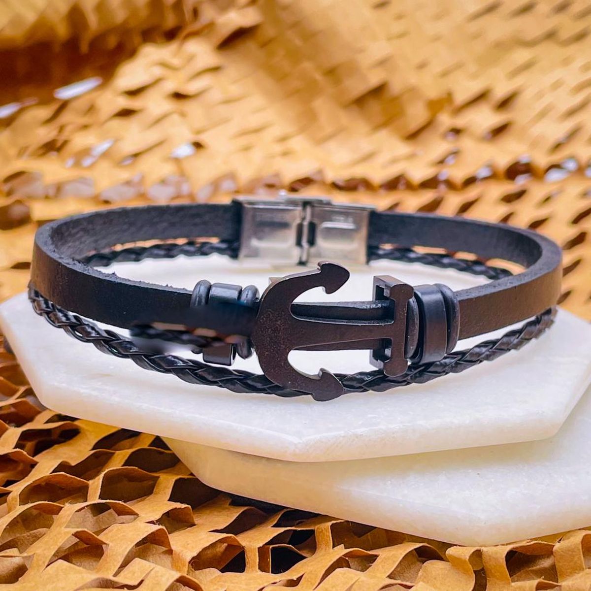 Navy Blue & Silver Anchor Bracelet | Handmade Anchor Bracelet | 88° –  Eighty Eight Degrees