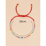 Evil Eye Handcrafted Neon Beads Multi Color Strand Thread Adjustable Bracelet