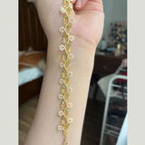 Daisy Floral Leave 18K Gold Anti Tarnish Bracelet for Women
