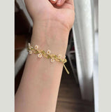 Daisy Floral Leave 18K Gold Anti Tarnish Bracelet for Women