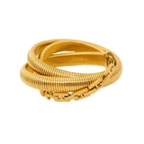 Triple Layer Chain Stretchable Snake Elastic 18K Gold Anti Tarnish Stainless Steel Bangle Bracelet for Women
