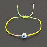 Evil Eye Mother of Pearl Sky Blue Gold Handmade Beads Bracelet for Women