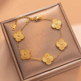 Clover 18k Gold Openable Kada Bracelet for Women