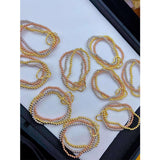 Heart Love Clasp Three Layer Multicolour 18K Gold Anti Tarnish Stackable Bracelet For Women