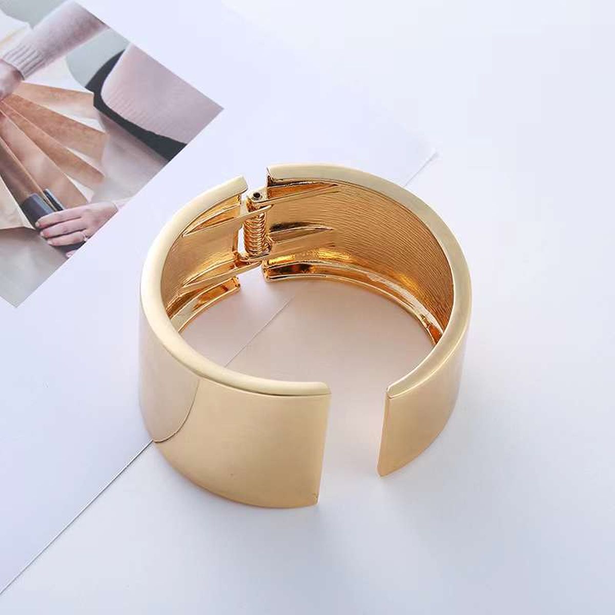 18K Gold Anti Tarnish Bracelet Kada Cuff For Women