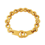 Handcuff Infinity 18K Gold Stainless Steel Anti Tarnish Chain Bracelet For Women