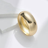 Oval 18K Gold Anti Tarnish Openable Bracelet Kada For Women
