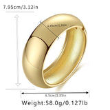 Oval 18K Gold Anti Tarnish Openable Bracelet Kada For Women