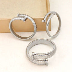 Snake American Diamond 18K Gold Anti Tarnish Stainless Steel Bracelet Kada For Women