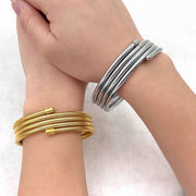 Layered  snake 18K Gold Anti Tarnish Stainless Steel Bracelet For Women