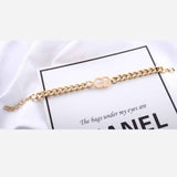 Luxury Cd 18K Gold Anti Tarnish Stainless Steel Necklace Bracelet For Women