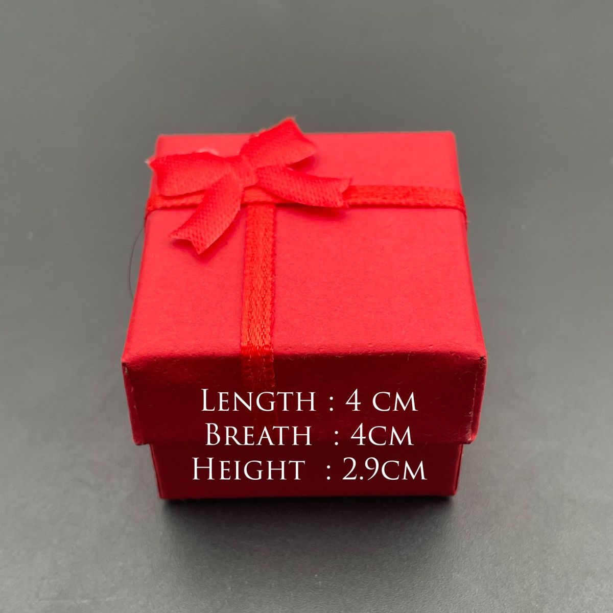 Red Crystal Cufflinks In Box
