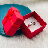 Rabbit White Copper Enamel Gold Free Size Adjustable Ring For Women
