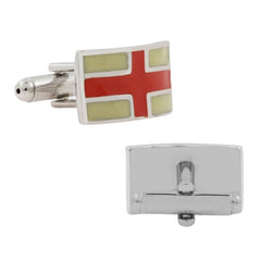 Rectangle Red Green Swiss Cufflinks In Box