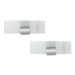 Rectangle White Frosted Ice Cufflinks In Box