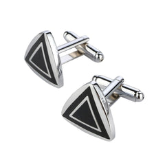Triangle Black Cufflinks In Box