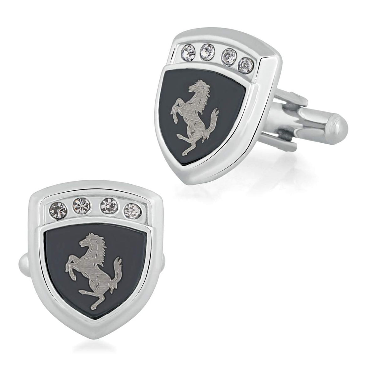 Black Ferrari Horse Formal Shirt Cufflinks for Men Branded Gift
