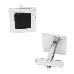 Square Black Economy Cufflinks In Box