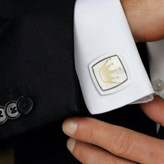 Cushion Silver Ferrari Horse Cufflinks In Box