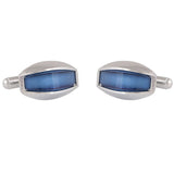 Cylinder Blue Crystal Cufflinks In Box