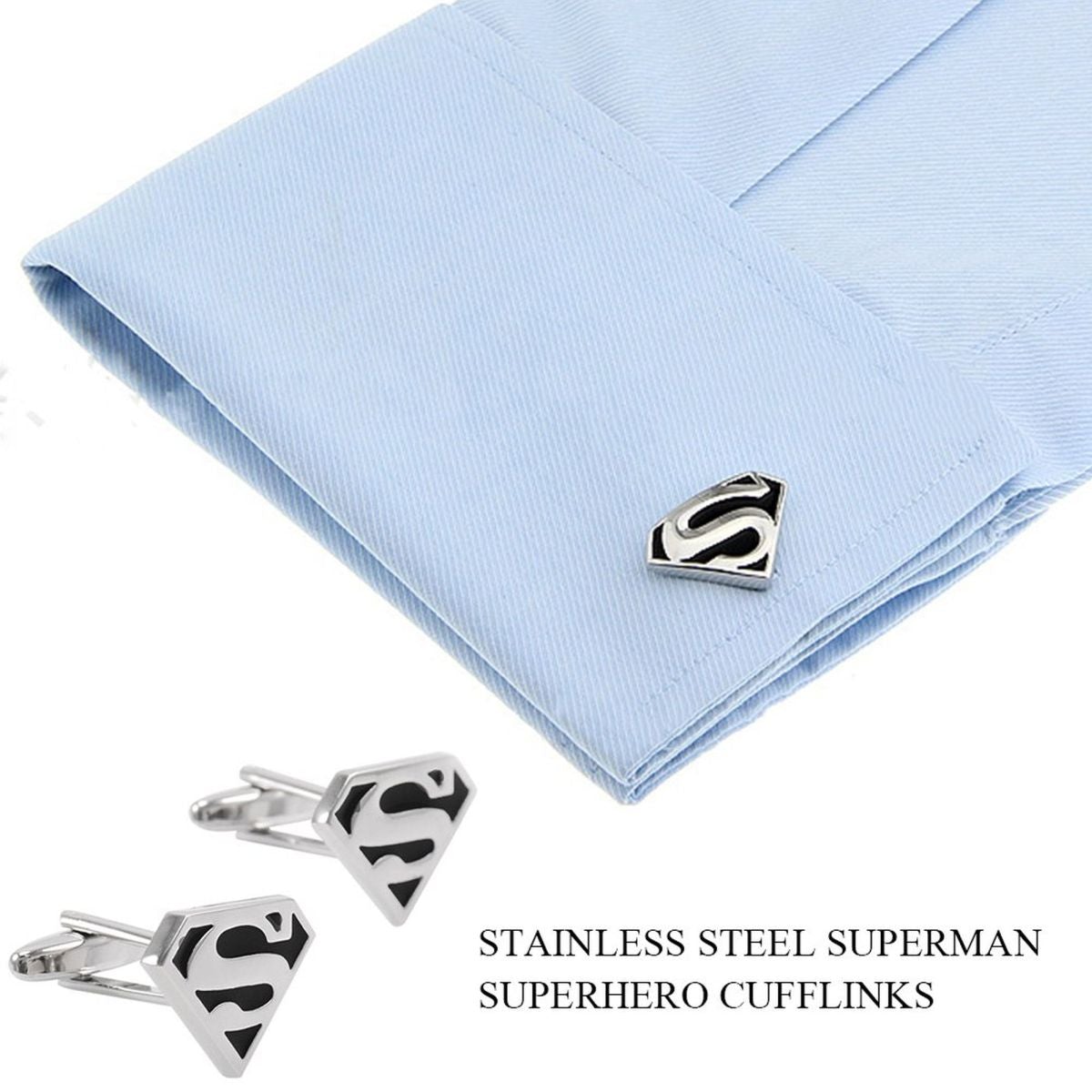 Black Superman Cufflinks In Box
