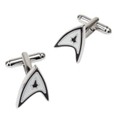 Triangle Silver Star Trek Cufflinks In Box