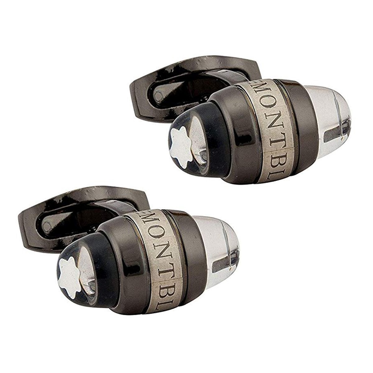 Star Filigree Black Cufflinks In Box