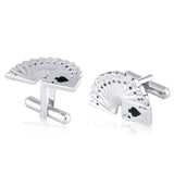 Playing Cards Silver Ace Poker Cufflinks In Box