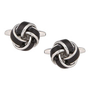 Knot Black Knot Cufflinks In Box