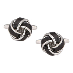 Knot Black Knot Cufflinks In Box