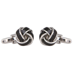 Knot Black Knot Cufflinks In Box