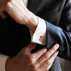Red Spiderman Red Cufflinks In Box
