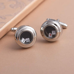 Gambling Dice Black Cufflinks In Box