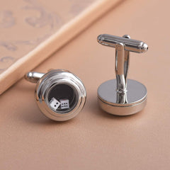 Gambling Dice Black Cufflinks In Box