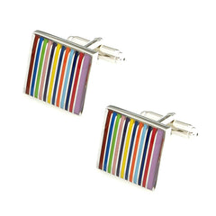 Stripes Multi Color Cufflinks In Box