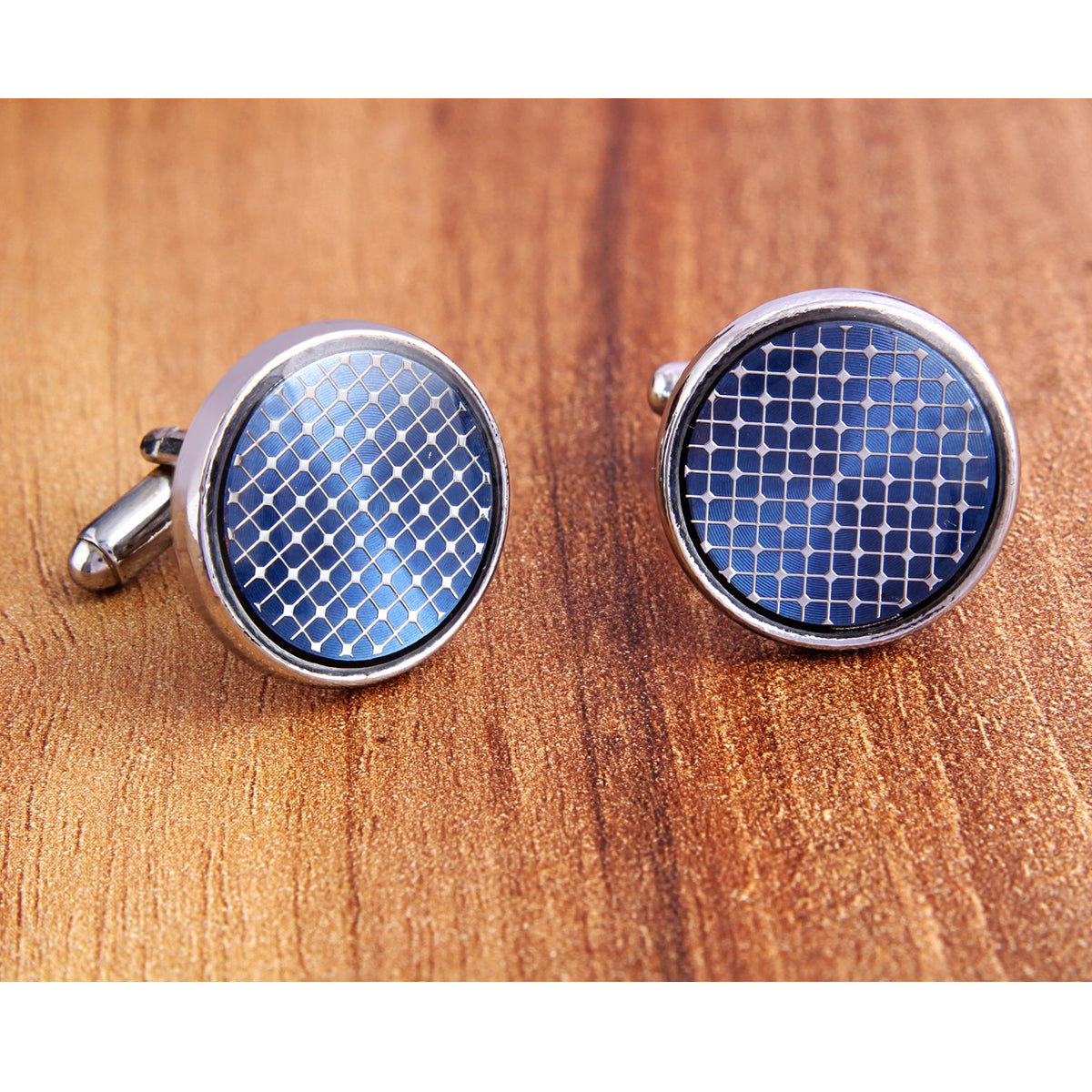 Filigree Blue Cufflinks In Box