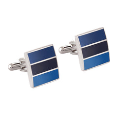 Stripes Blue Cufflinks In Box