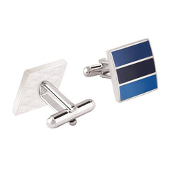Stripes Blue Cufflinks In Box