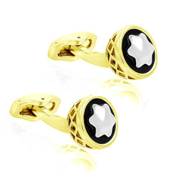 Star Filigree Gold Cufflinks In Box