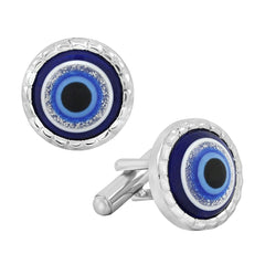 Turkish Blue Evil Eye Cufflinks In Box