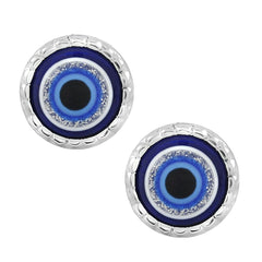 Turkish Blue Evil Eye Cufflinks In Box