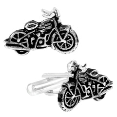 Biker Motorcycle Black Cufflinks In Box