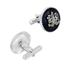 Royal Blue Silver Cufflinks In Box