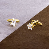 Star Gold Diamond Cufflinks In Box